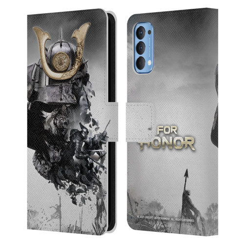 For Honor Key Art Samurai Leather Book Wallet Case Cover For OPPO Reno 4 5G