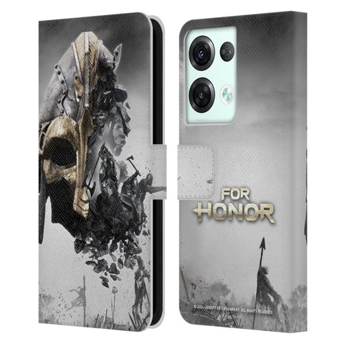For Honor Key Art Viking Leather Book Wallet Case Cover For OPPO Reno8 Pro