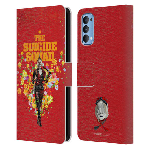 The Suicide Squad 2021 Character Poster Harley Quinn Leather Book Wallet Case Cover For OPPO Reno 4 5G