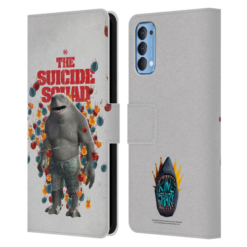 The Suicide Squad 2021 Character Poster King Shark Leather Book Wallet Case Cover For OPPO Reno 4 5G