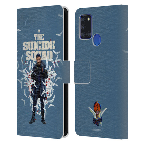 The Suicide Squad 2021 Character Poster Captain Boomerang Leather Book Wallet Case Cover For Samsung Galaxy A21s (2020)