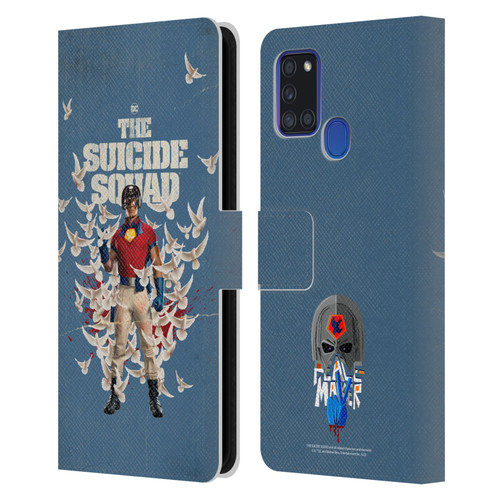 The Suicide Squad 2021 Character Poster Peacemaker Leather Book Wallet Case Cover For Samsung Galaxy A21s (2020)