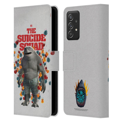 The Suicide Squad 2021 Character Poster King Shark Leather Book Wallet Case Cover For Samsung Galaxy A52 / A52s / 5G (2021)
