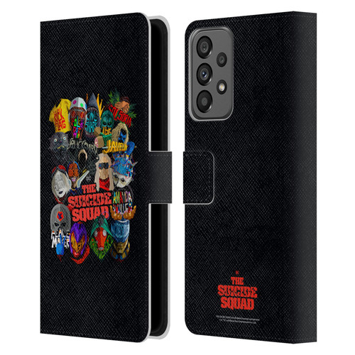 The Suicide Squad 2021 Character Poster Group Head Leather Book Wallet Case Cover For Samsung Galaxy A73 5G (2022)