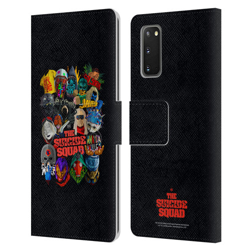 The Suicide Squad 2021 Character Poster Group Head Leather Book Wallet Case Cover For Samsung Galaxy S20 / S20 5G