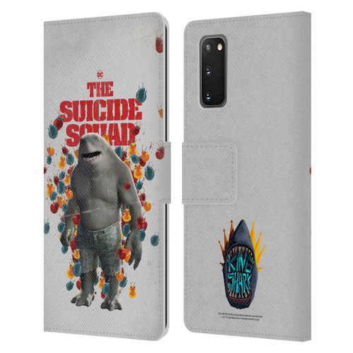 The Suicide Squad 2021 Character Poster King Shark Leather Book Wallet Case Cover For Samsung Galaxy S20 / S20 5G