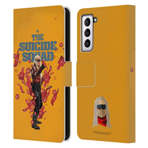 The Suicide Squad 2021 Character Poster Savant Leather Book Wallet Case Cover For Samsung Galaxy S21 5G