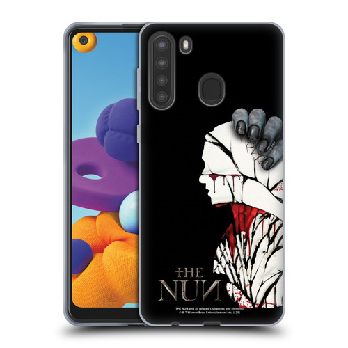 The Nun Valak Graphics Blood Hand Soft Gel Case for Samsung Galaxy A21 (2020)