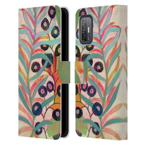 Suzanne Allard Floral Art Joyful Garden Flower Leather Book Wallet Case Cover For HTC Desire 21 Pro 5G