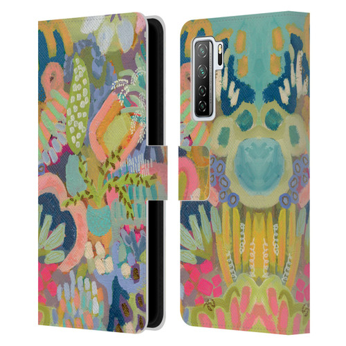Suzanne Allard Floral Art Summer Fiesta Leather Book Wallet Case Cover For Huawei Nova 7 SE/P40 Lite 5G