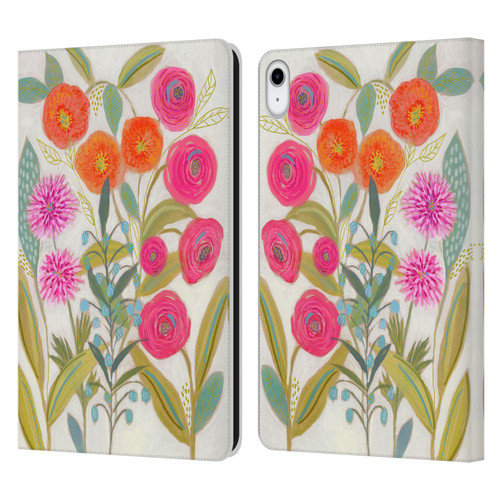 Suzanne Allard Floral Art Joyful Garden Plants Leather Book Wallet Case Cover For Apple iPad 10.9 (2022)