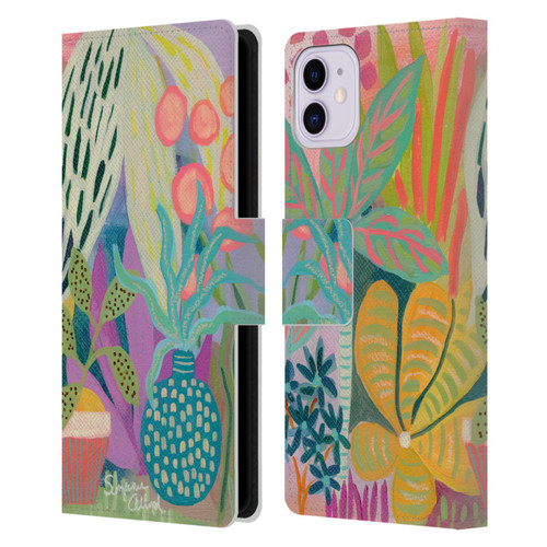 Suzanne Allard Floral Art Palm Heaven Leather Book Wallet Case Cover For Apple iPhone 11