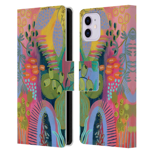 Suzanne Allard Floral Art Seed Pod Leather Book Wallet Case Cover For Apple iPhone 11