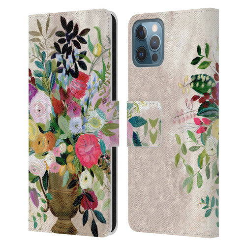 Suzanne Allard Floral Art Beauty Enthroned Leather Book Wallet Case Cover For Apple iPhone 12 / iPhone 12 Pro