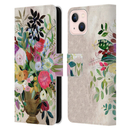 Suzanne Allard Floral Art Beauty Enthroned Leather Book Wallet Case Cover For Apple iPhone 13