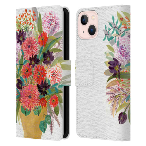 Suzanne Allard Floral Art Celebration Leather Book Wallet Case Cover For Apple iPhone 13