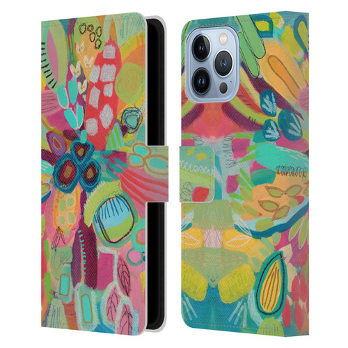 Suzanne Allard Floral Art Dancing In The Garden Leather Book Wallet Case Cover For Apple iPhone 13 Pro Max