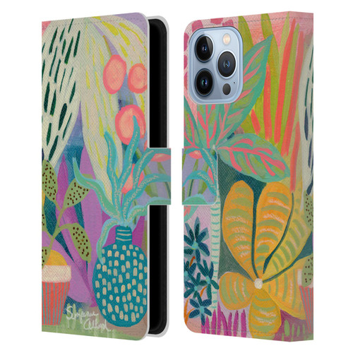 Suzanne Allard Floral Art Palm Heaven Leather Book Wallet Case Cover For Apple iPhone 13 Pro Max