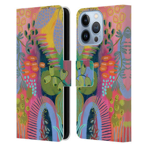 Suzanne Allard Floral Art Seed Pod Leather Book Wallet Case Cover For Apple iPhone 13 Pro