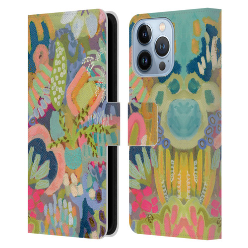 Suzanne Allard Floral Art Summer Fiesta Leather Book Wallet Case Cover For Apple iPhone 13 Pro