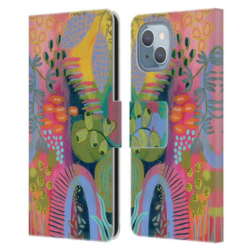 Suzanne Allard Floral Art Seed Pod Leather Book Wallet Case Cover For Apple iPhone 14