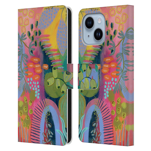 Suzanne Allard Floral Art Seed Pod Leather Book Wallet Case Cover For Apple iPhone 14 Plus