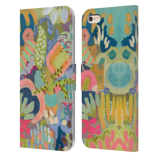 Suzanne Allard Floral Art Summer Fiesta Leather Book Wallet Case Cover For Apple iPhone 6 Plus / iPhone 6s Plus