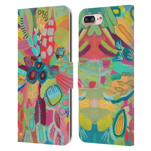 Suzanne Allard Floral Art Dancing In The Garden Leather Book Wallet Case Cover For Apple iPhone 7 Plus / iPhone 8 Plus