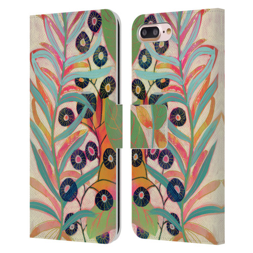 Suzanne Allard Floral Art Joyful Garden Flower Leather Book Wallet Case Cover For Apple iPhone 7 Plus / iPhone 8 Plus
