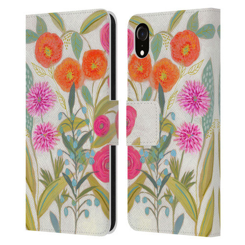 Suzanne Allard Floral Art Joyful Garden Plants Leather Book Wallet Case Cover For Apple iPhone XR