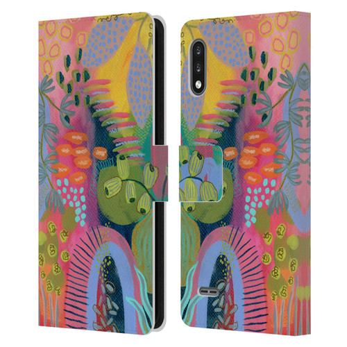 Suzanne Allard Floral Art Seed Pod Leather Book Wallet Case Cover For LG K22