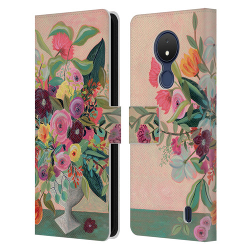 Suzanne Allard Floral Art Floral Centerpiece Leather Book Wallet Case Cover For Nokia C21