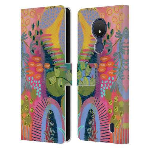 Suzanne Allard Floral Art Seed Pod Leather Book Wallet Case Cover For Nokia C21