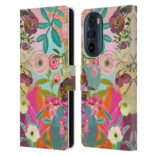 Suzanne Allard Floral Art Chase A Dream Leather Book Wallet Case Cover For Motorola Edge 30