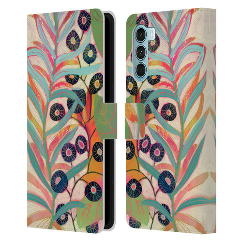 Suzanne Allard Floral Art Joyful Garden Flower Leather Book Wallet Case Cover For Motorola Edge S30 / Moto G200 5G