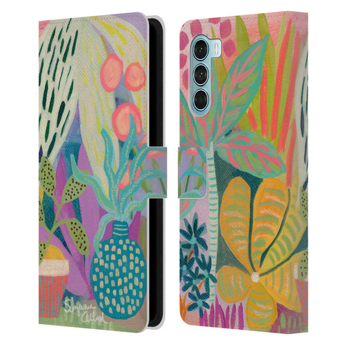 Suzanne Allard Floral Art Palm Heaven Leather Book Wallet Case Cover For Motorola Edge S30 / Moto G200 5G