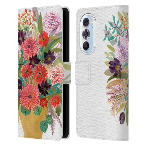 Suzanne Allard Floral Art Celebration Leather Book Wallet Case Cover For Motorola Edge X30