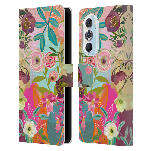 Suzanne Allard Floral Art Chase A Dream Leather Book Wallet Case Cover For Motorola Edge X30