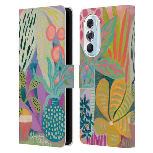 Suzanne Allard Floral Art Palm Heaven Leather Book Wallet Case Cover For Motorola Edge X30
