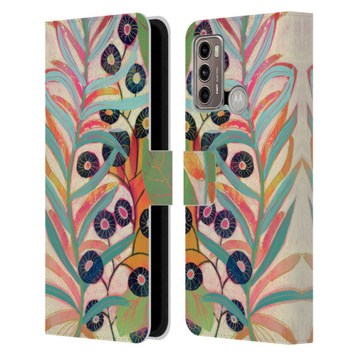 Suzanne Allard Floral Art Joyful Garden Flower Leather Book Wallet Case Cover For Motorola Moto G60 / Moto G40 Fusion