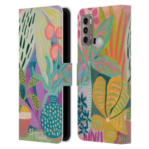 Suzanne Allard Floral Art Palm Heaven Leather Book Wallet Case Cover For Motorola Moto G60 / Moto G40 Fusion