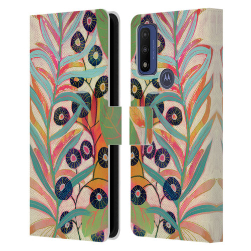 Suzanne Allard Floral Art Joyful Garden Flower Leather Book Wallet Case Cover For Motorola G Pure