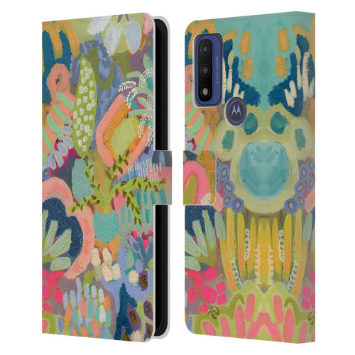 Suzanne Allard Floral Art Summer Fiesta Leather Book Wallet Case Cover For Motorola G Pure