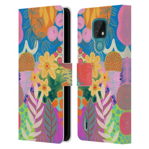 Suzanne Allard Floral Art Yellow Daisies Leather Book Wallet Case Cover For Motorola Moto E7