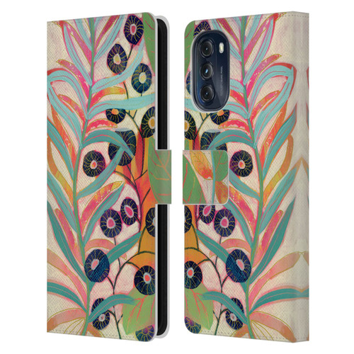 Suzanne Allard Floral Art Joyful Garden Flower Leather Book Wallet Case Cover For Motorola Moto G (2022)