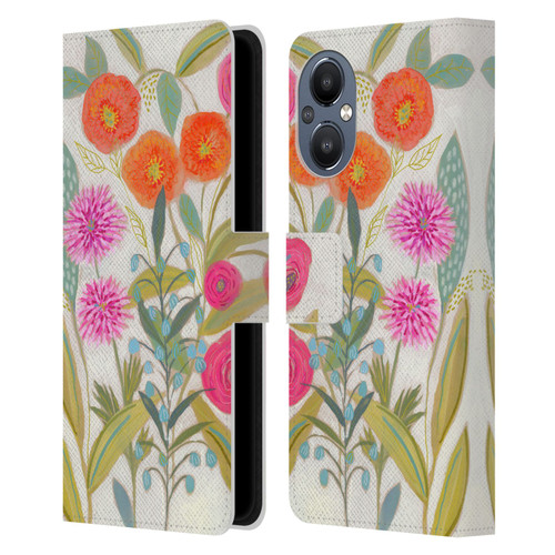 Suzanne Allard Floral Art Joyful Garden Plants Leather Book Wallet Case Cover For OnePlus Nord N20 5G