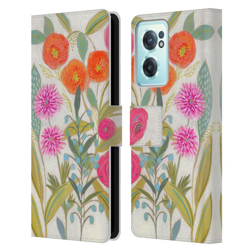 Suzanne Allard Floral Art Joyful Garden Plants Leather Book Wallet Case Cover For OnePlus Nord CE 2 5G