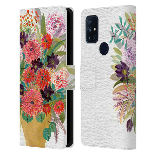 Suzanne Allard Floral Art Celebration Leather Book Wallet Case Cover For OnePlus Nord N10 5G