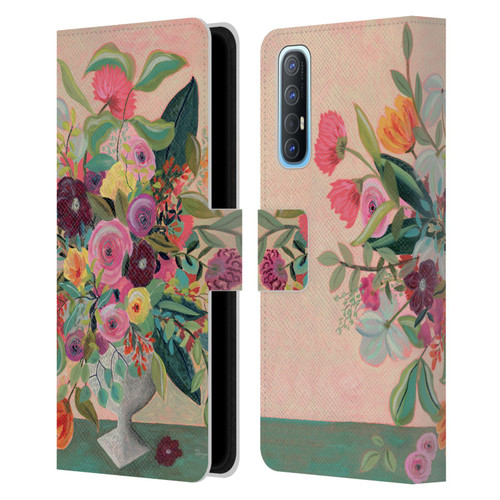 Suzanne Allard Floral Art Floral Centerpiece Leather Book Wallet Case Cover For OPPO Find X2 Neo 5G