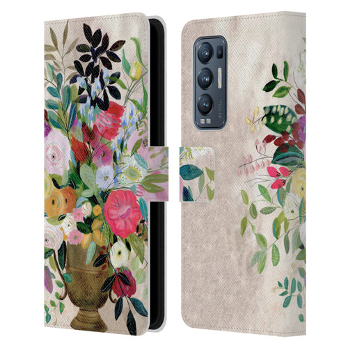 Suzanne Allard Floral Art Beauty Enthroned Leather Book Wallet Case Cover For OPPO Find X3 Neo / Reno5 Pro+ 5G